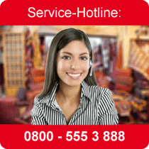 Nutzen Sie die kostenlose Service-Hotline der A&F Orient-Teppich-Service GmbH